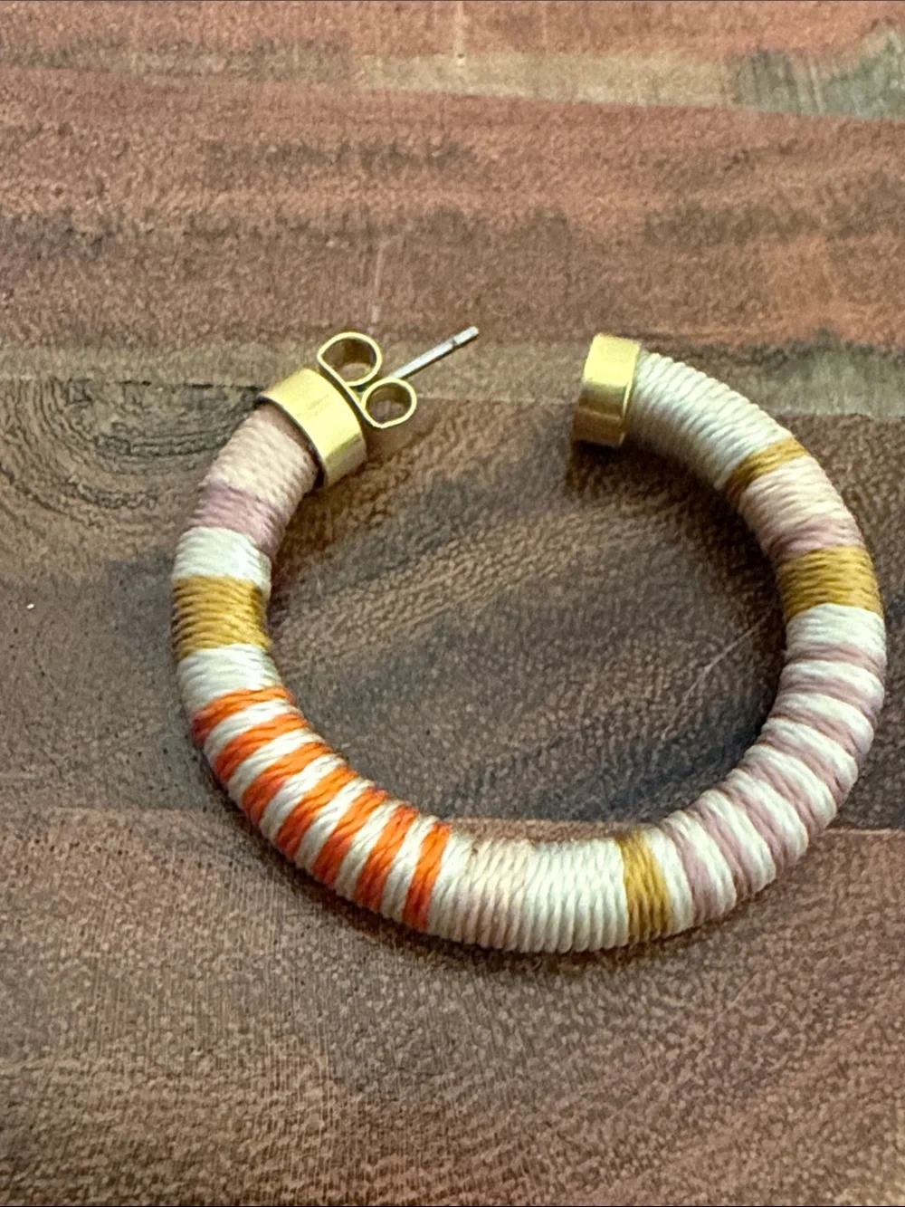 Madewell Threaded Wrap Med Chunky Hoop Earrings
